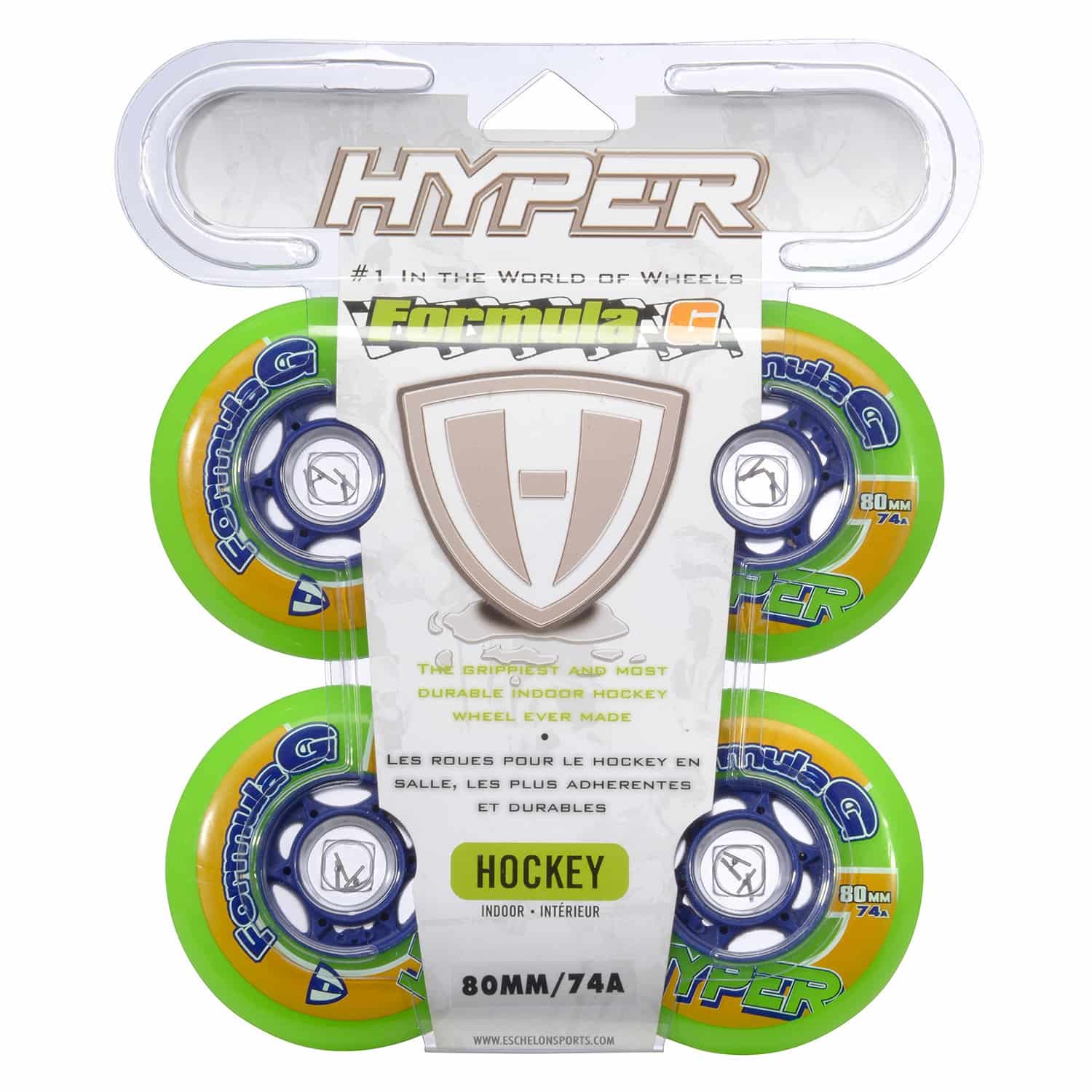 Rollen Hyper Formula G Era 74A Indoor Set Grün 4 er Set